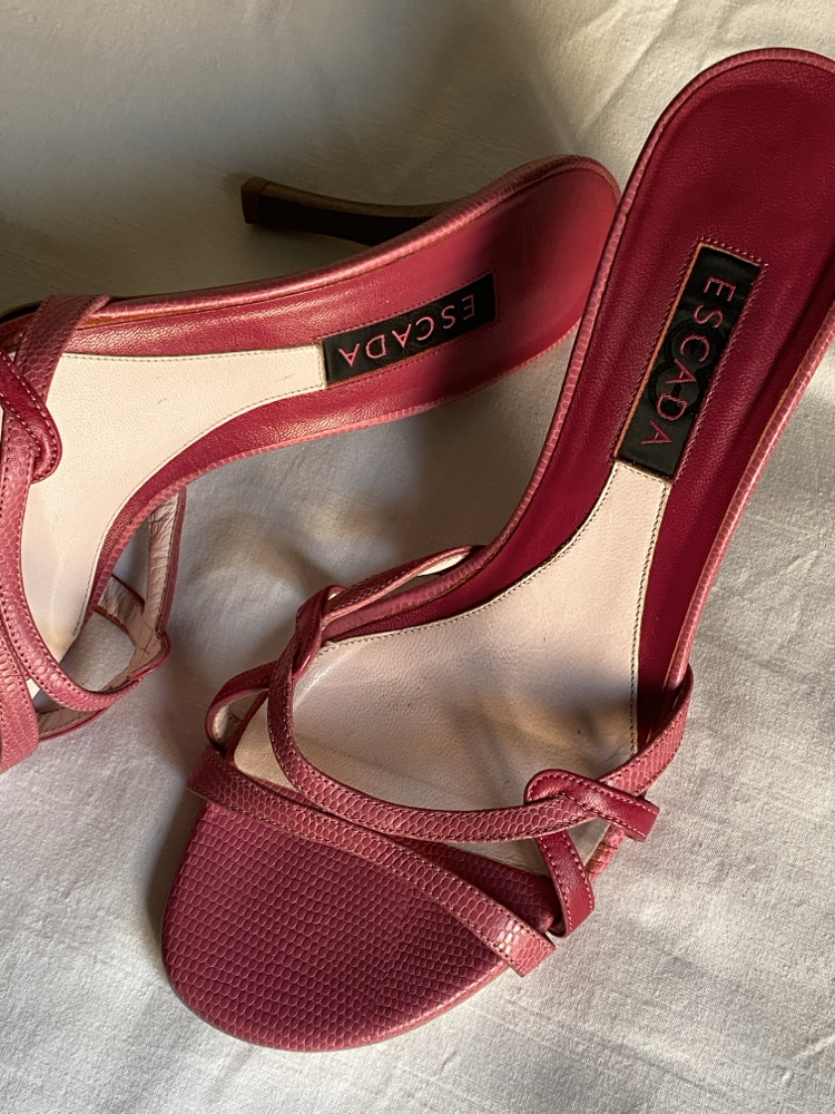 Escada Pink Leather Heels