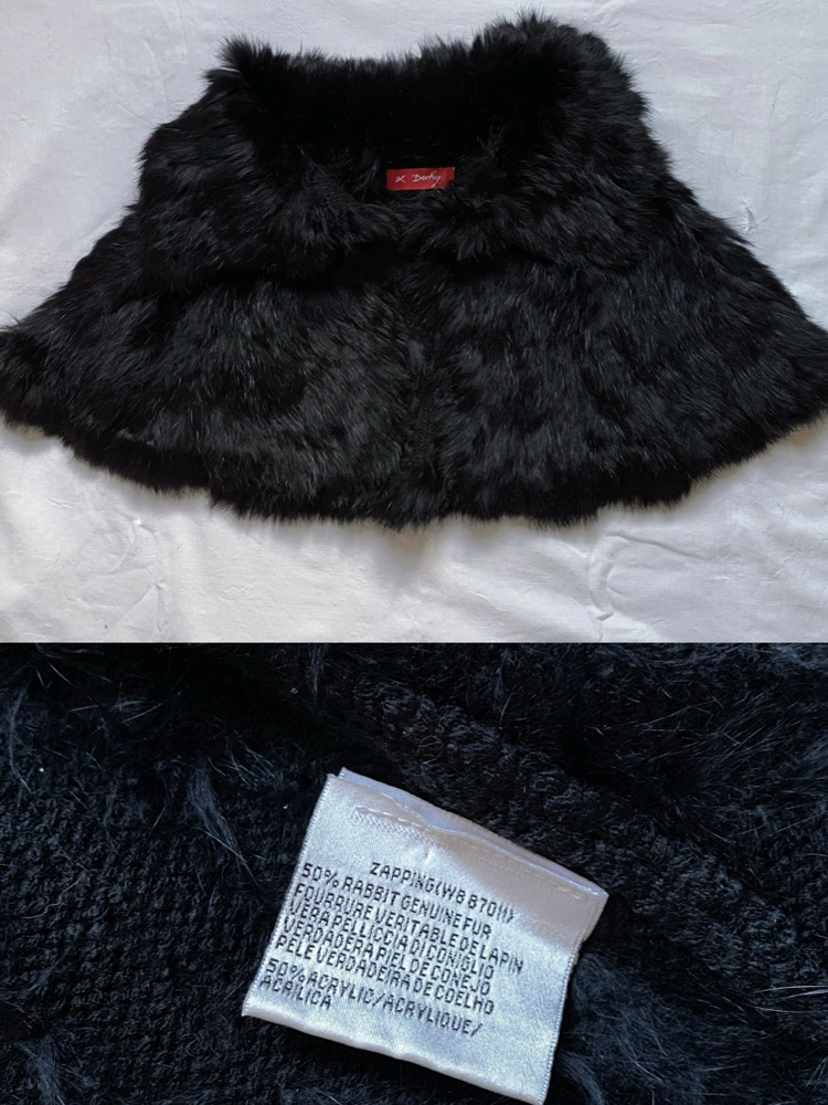 Vintage Rene Derhy Fur Bolero Cape