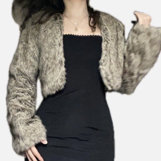 Vintage Morgan Crop Fur Coat Jacket
