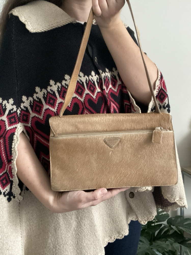 Vintage Prada Pony Hair Shoulder Bag *RARE