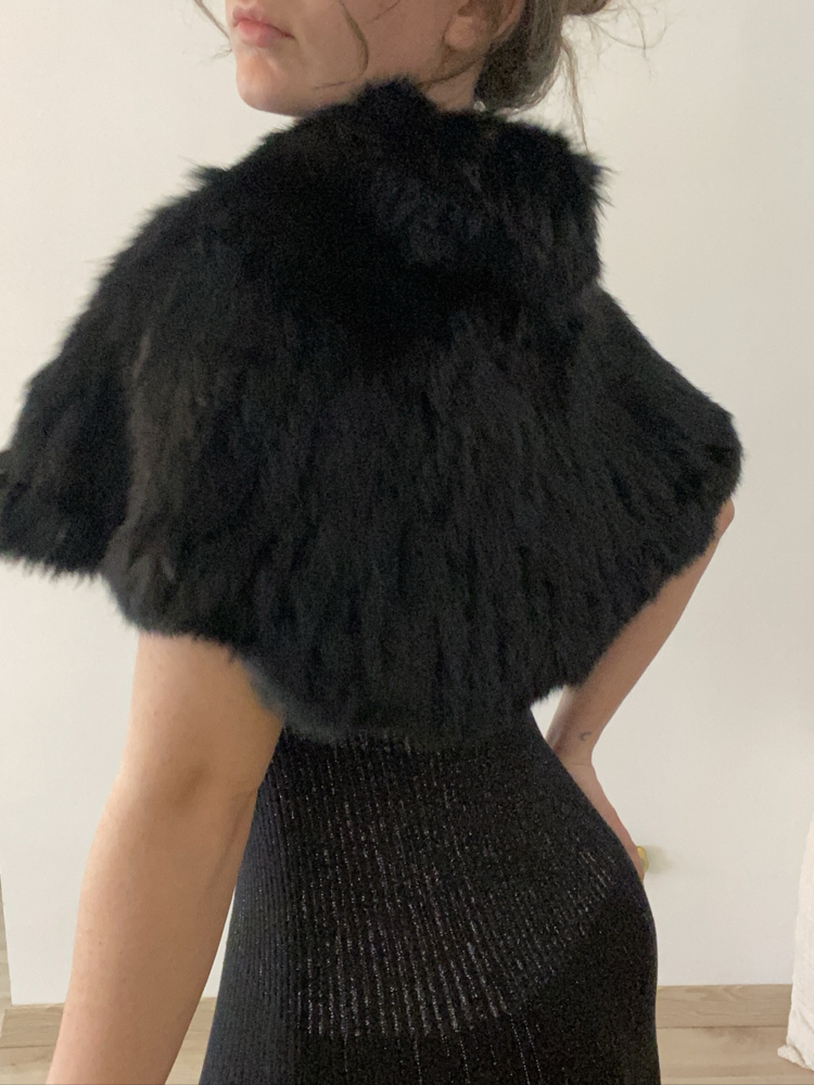 Vintage Rene Derhy Fur Bolero Cape