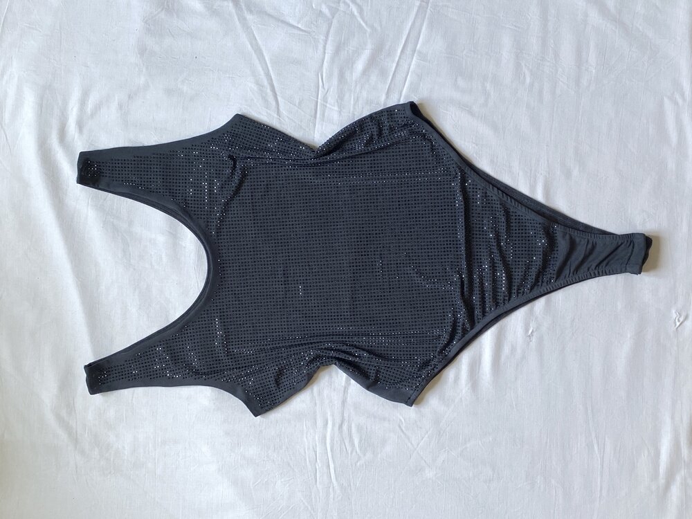 Vintage Rhinestone Mesh Body