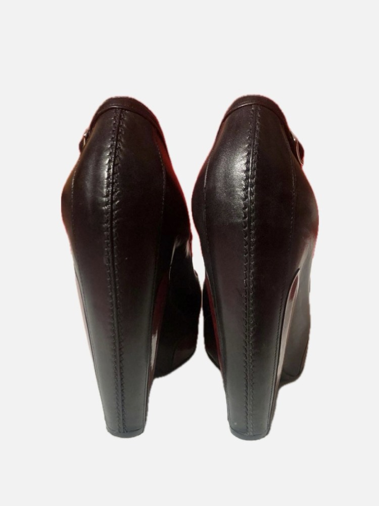 Vintage Balenciaga 2006 Platform Wedge Mary Janes Heels