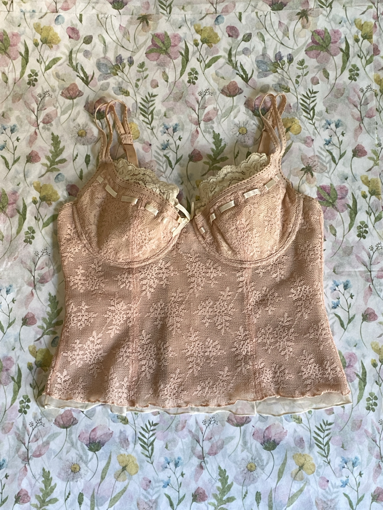 Vintage Rampage Lace Soft Pink Bustier