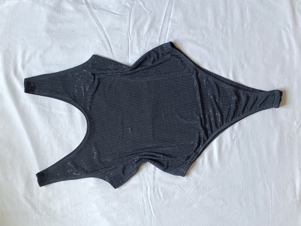 Vintage Rhinestone Mesh Body