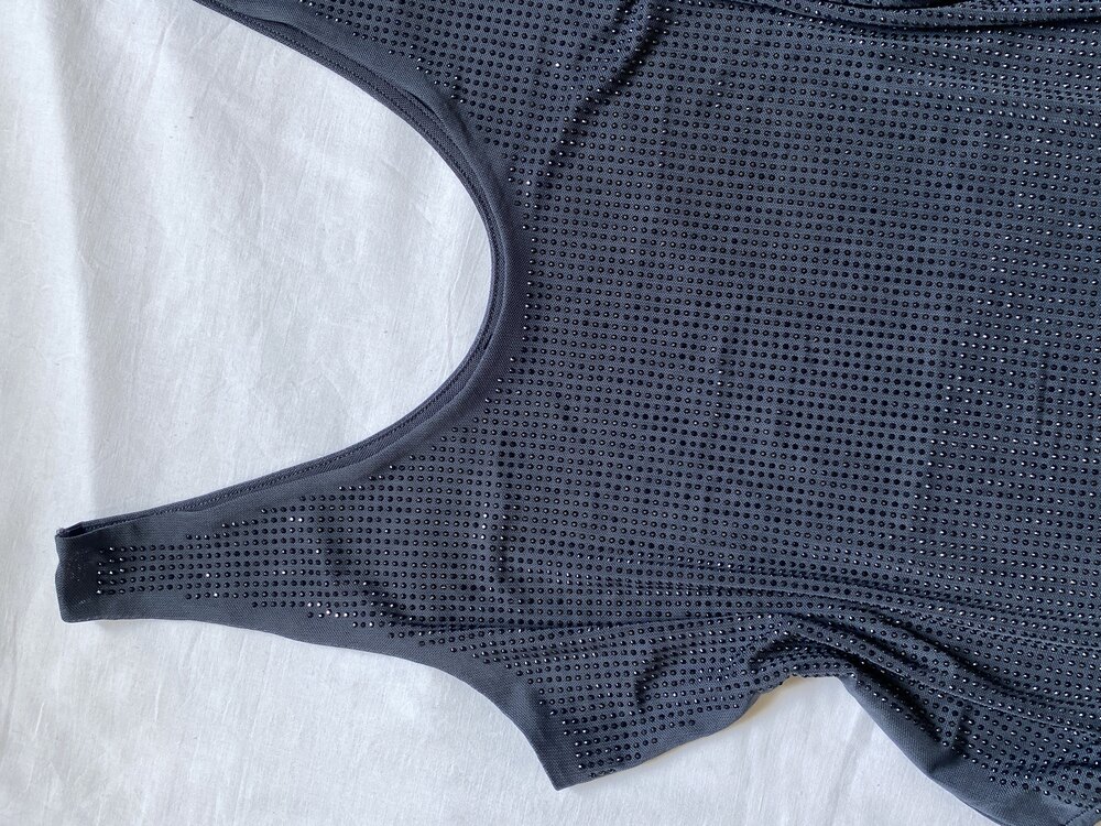 Vintage Rhinestone Mesh Body