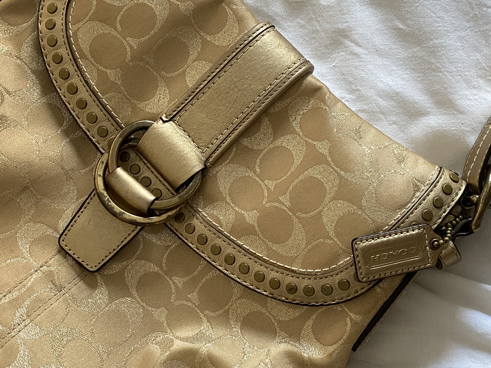 Vintage Coach Gold Shimmery Bag