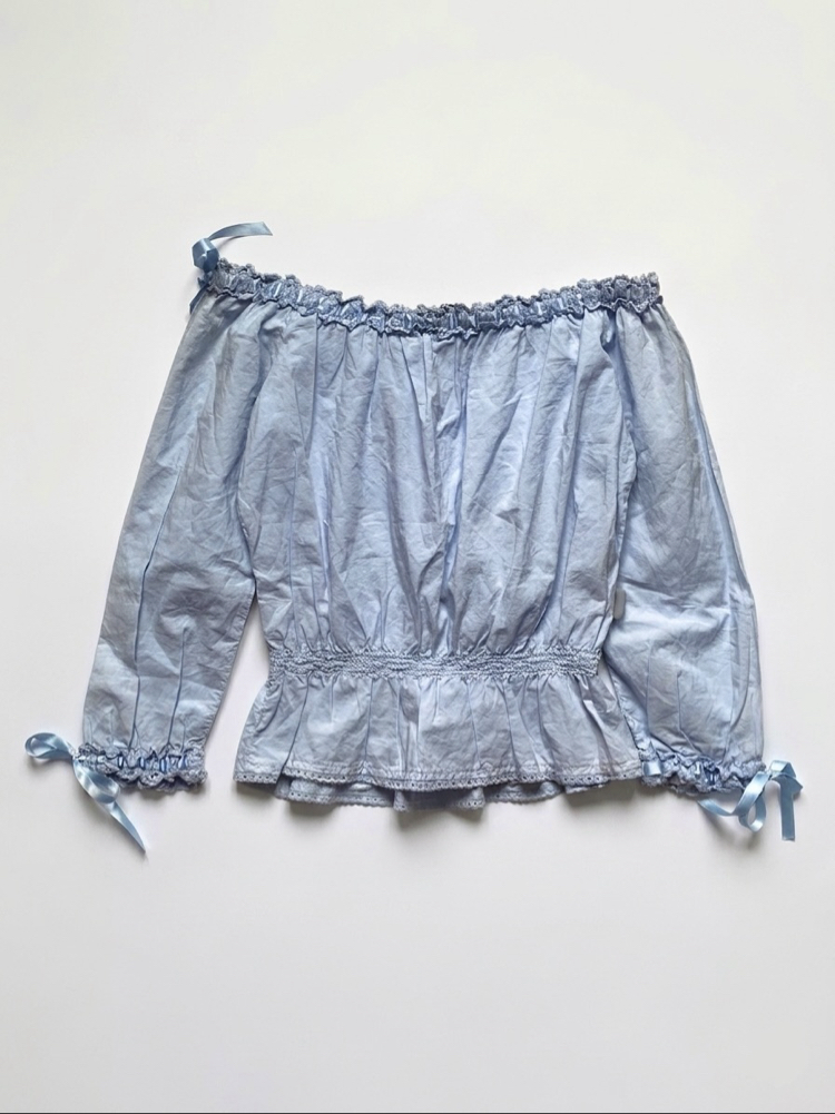 Vintage Moschino Baby Blue Blouse