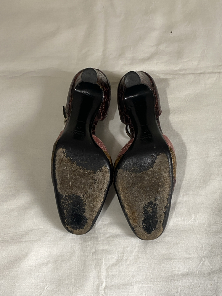 Vintage Prada Multicolour Python Leather Heels