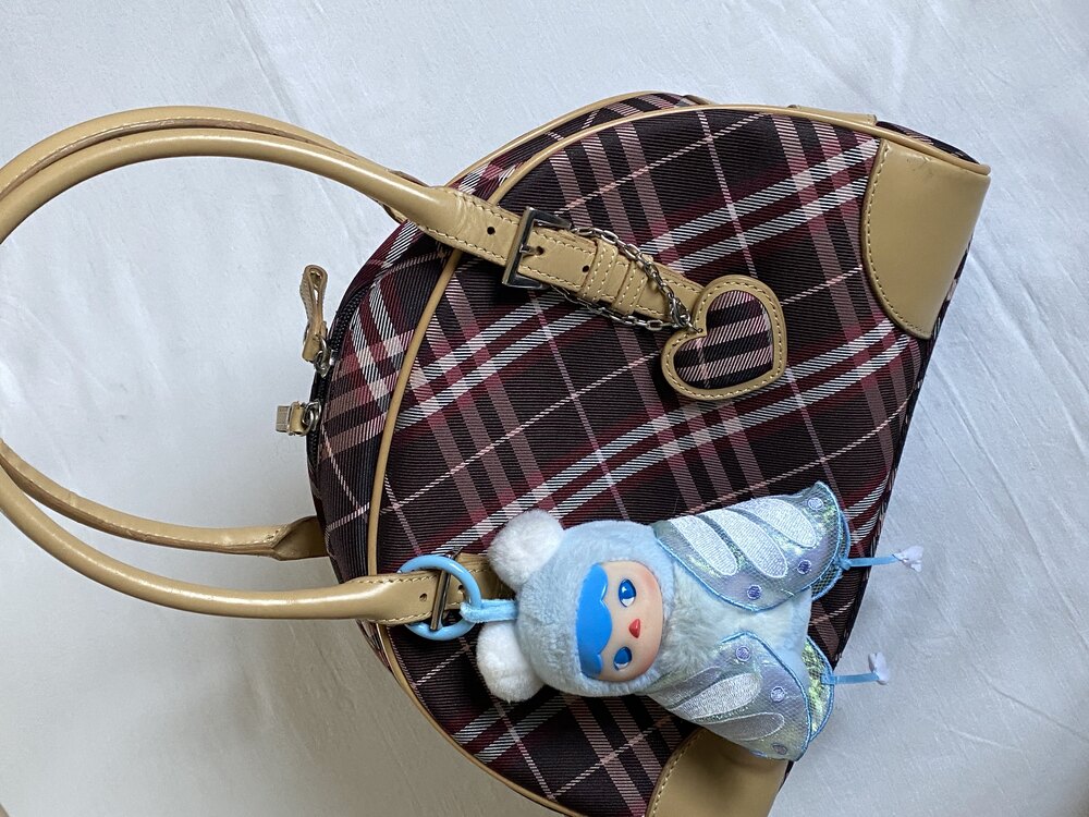 Vintage Burberry Blue Label Heart Charm Bag