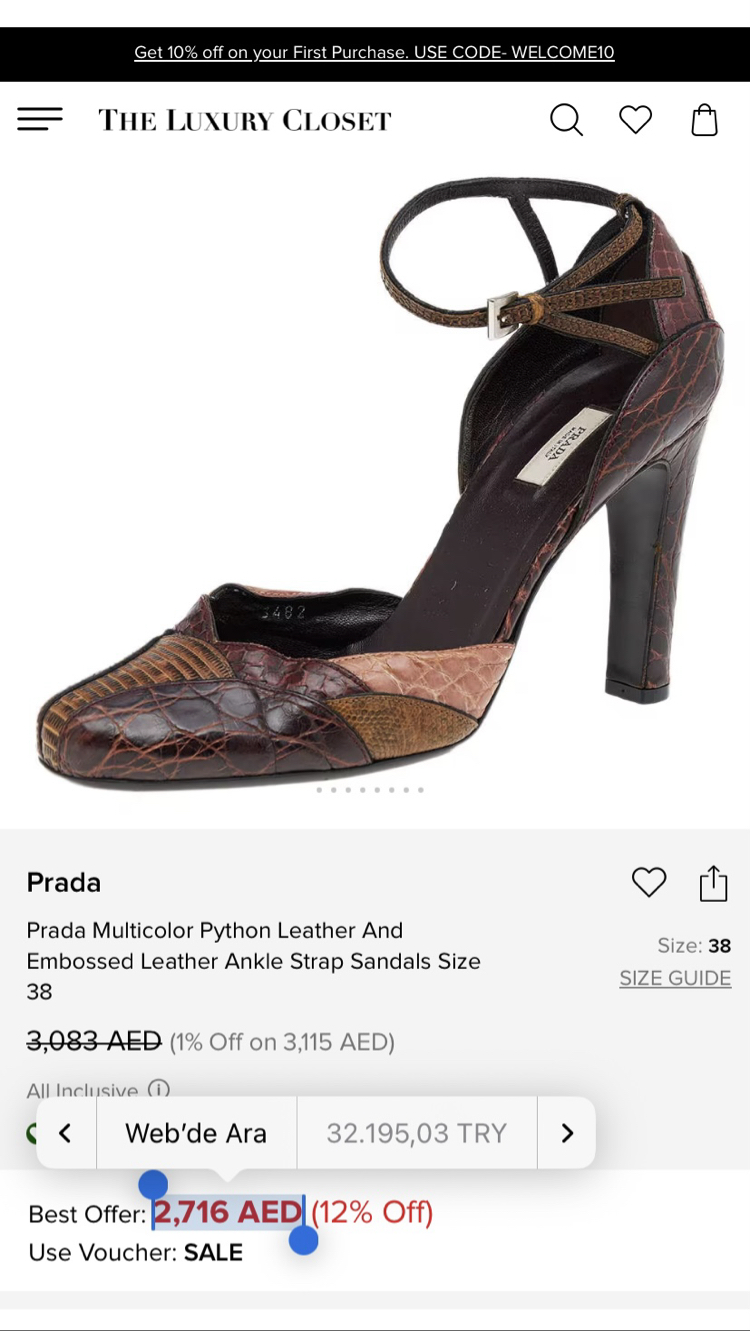 Vintage Prada Multicolour Python Leather Heels
