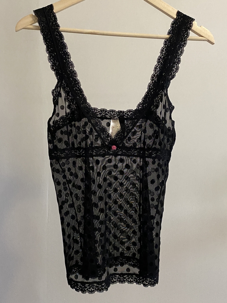 Vintage Polka Dot Transparent Top