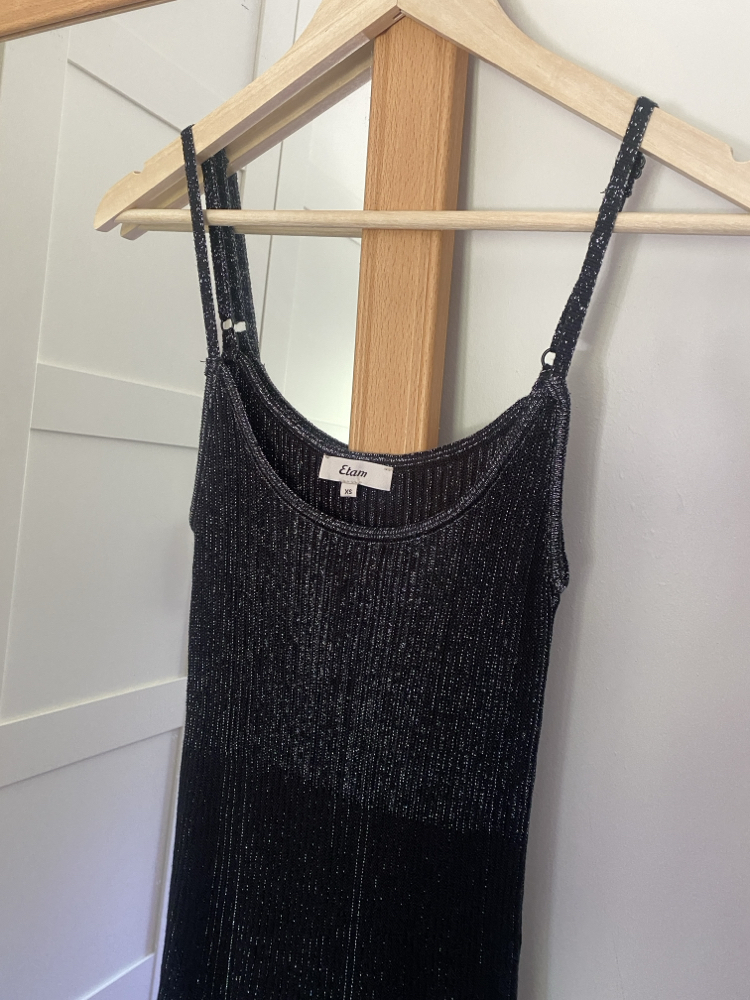 Vintage Etam Shimmery Black Dress
