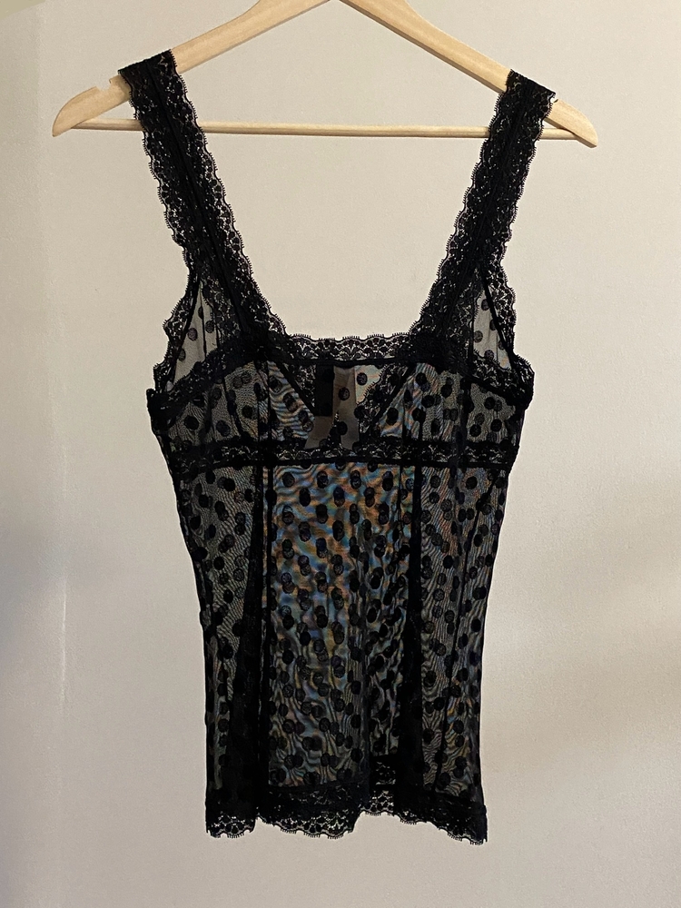 Vintage Polka Dot Transparent Top