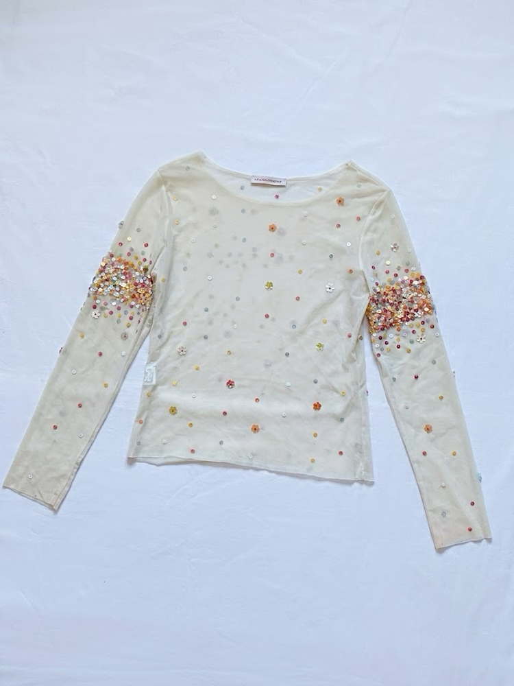 Vintage Daniel & Mayer Sequin Transparent Top