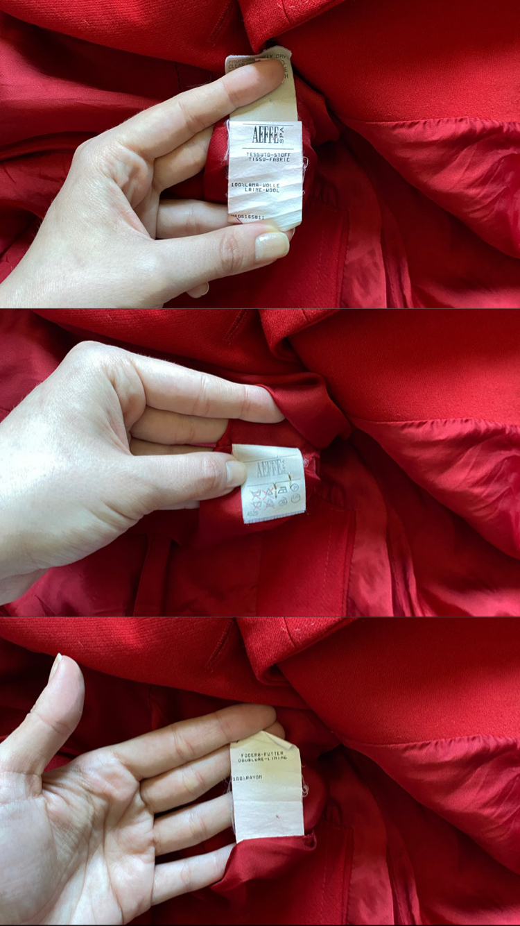 Vintage Moschino Wool Red Blazer Jacket