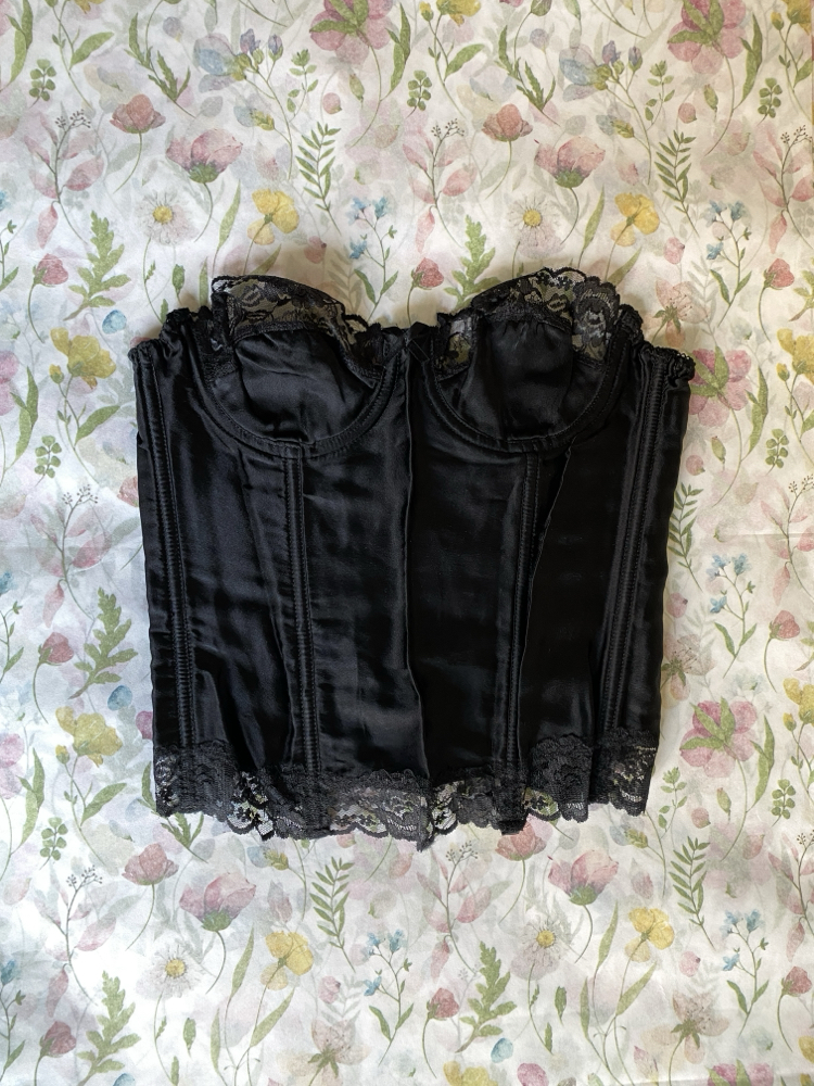 Vintage Black Swan Bustier