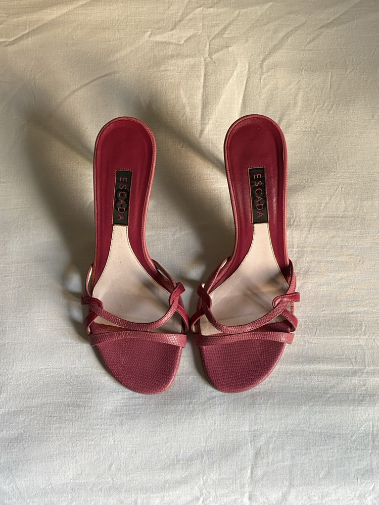 Escada Pink Leather Heels
