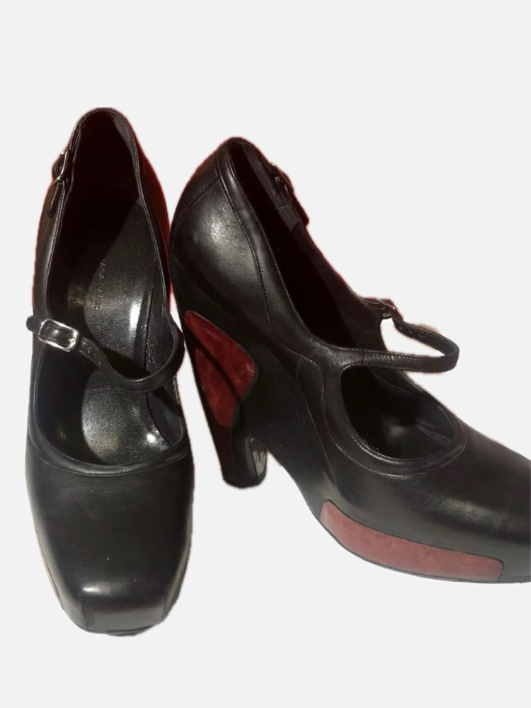 Vintage Balenciaga 2006 Platform Wedge Mary Janes Heels