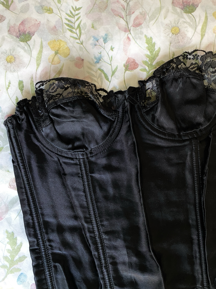 Vintage Black Swan Bustier