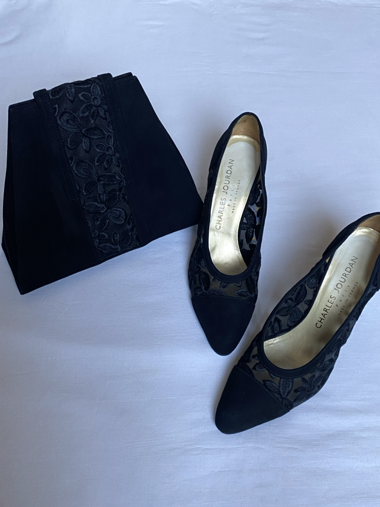 Vintage Charles Jourdan Heels & Bag Set