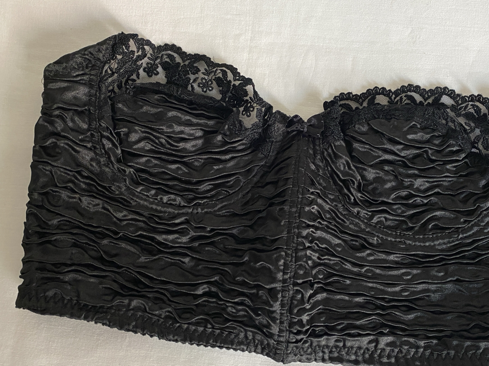 Vintage Satin & Lace Bustier