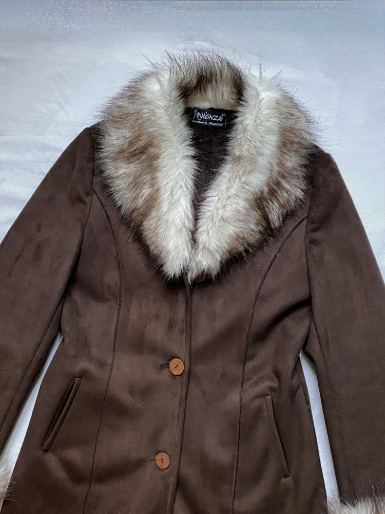 Vintage Fur Collar & Sleeve Detailed Coat