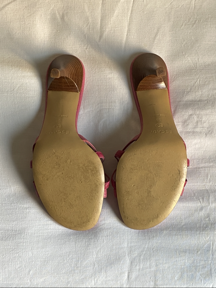 Escada Pink Leather Heels