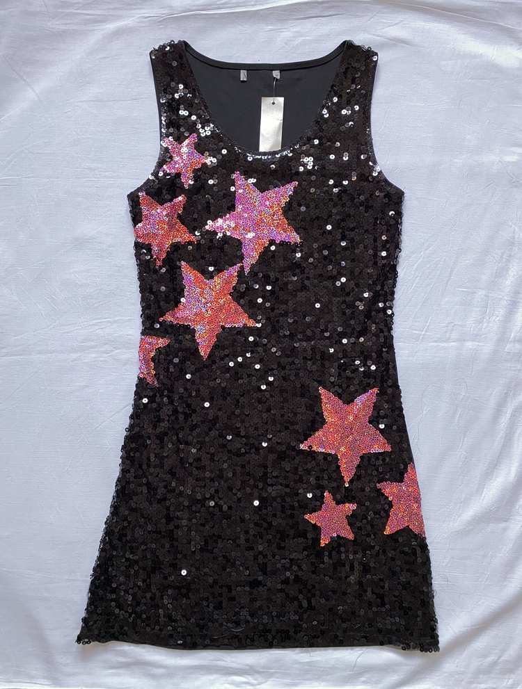Vintage Star Sequin Mini Dress