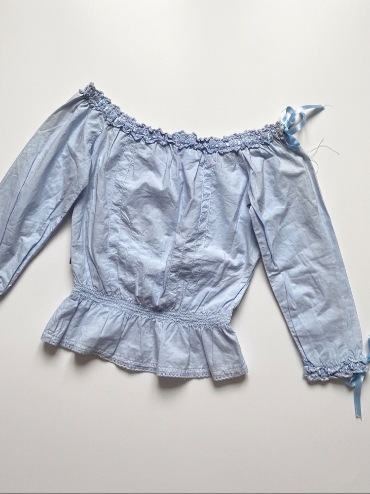 Vintage Moschino Baby Blue Blouse