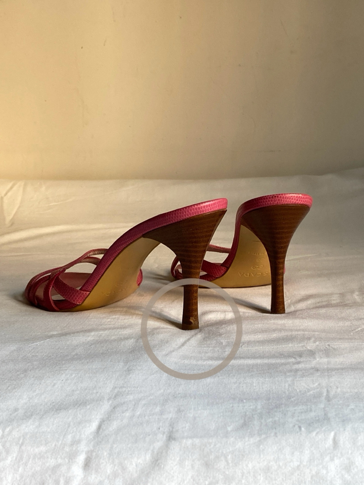 Escada Pink Leather Heels