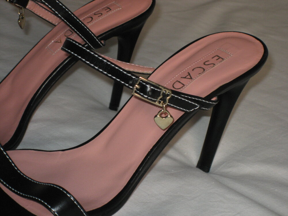 Vintage Escada Heart Leather Heels