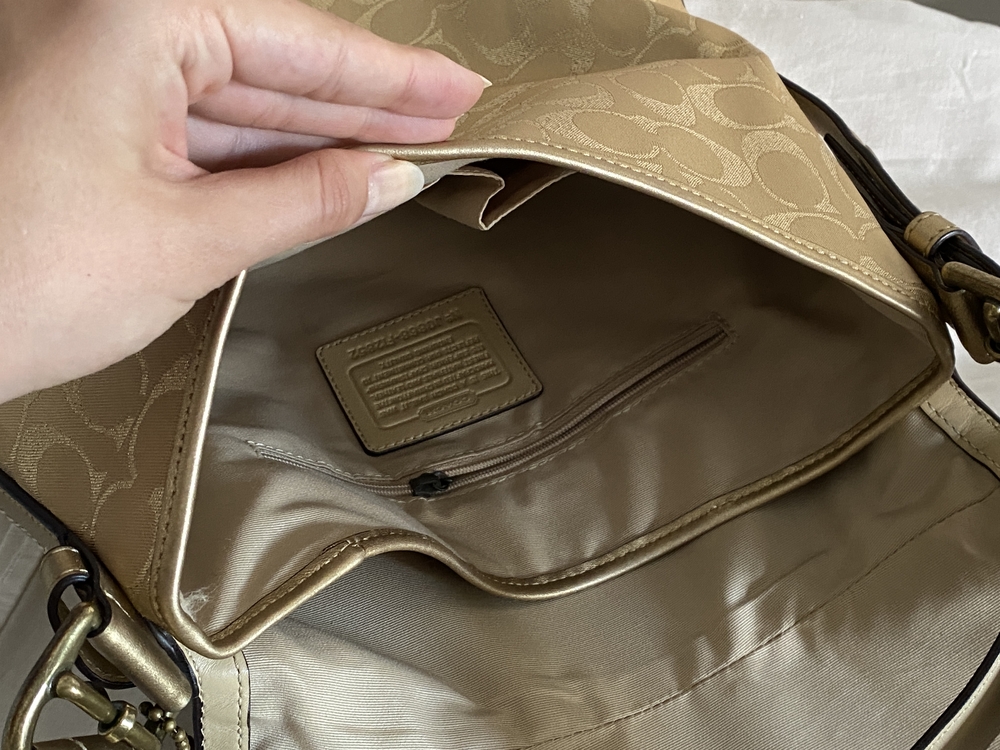 Vintage Coach Gold Shimmery Bag
