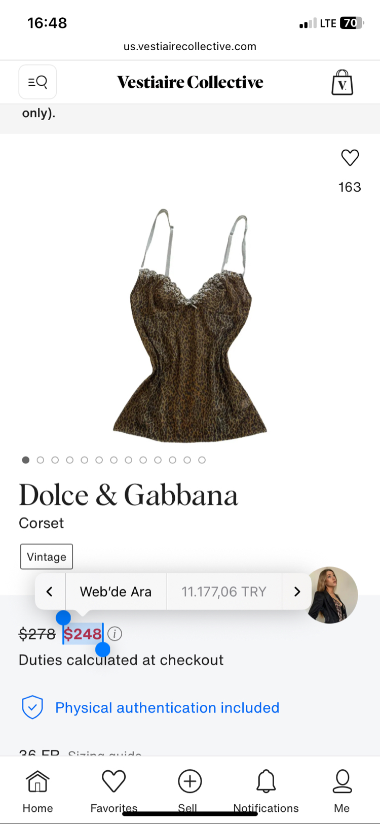 Vintage Dolce & Gabbana Leopard Top