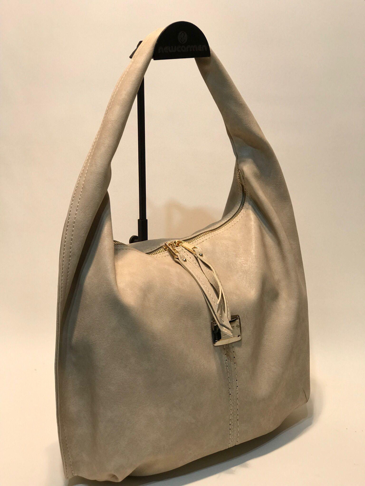 Bej Modern Hobo Omuz Çantası - Günlük Şık Kadın Çanta