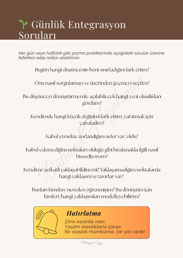 Öz Çalışma Kitapçığı