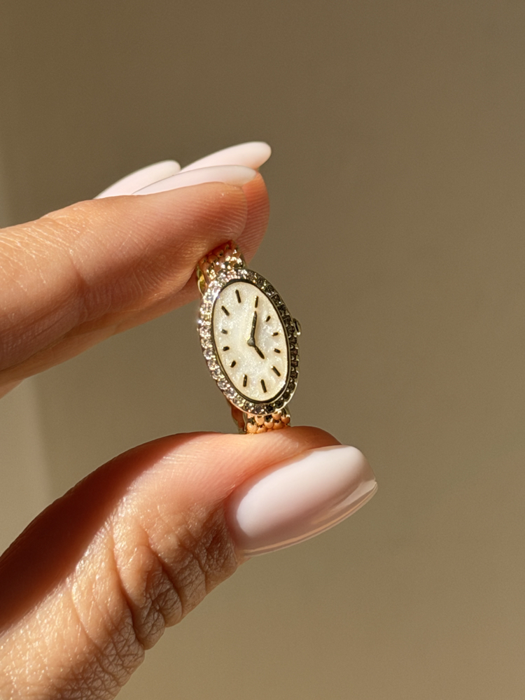 Oval vintage saat yüzük✨
