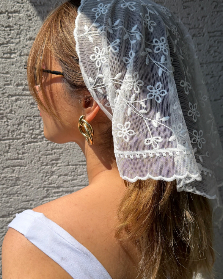Çiçek detaylı Bandana & Kemer Dantel ✨