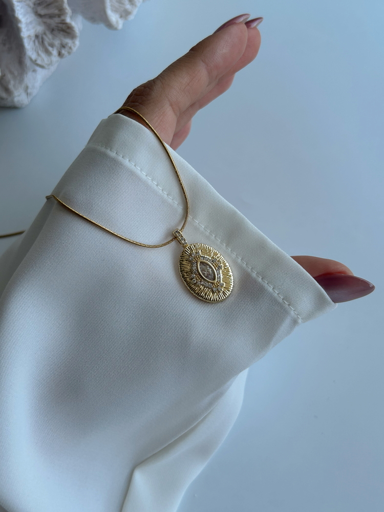 Oval Vintage Kolye | Çelik✨