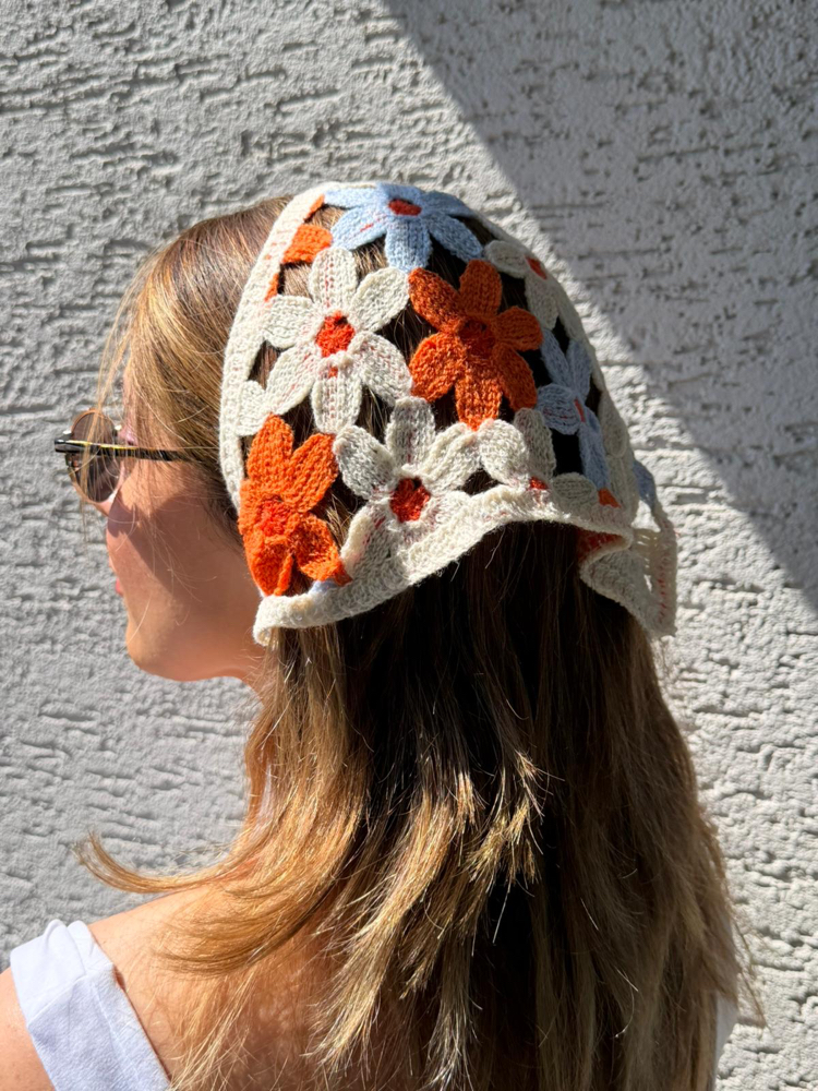 Renkli Çiçek Bandana & Kemer ✨