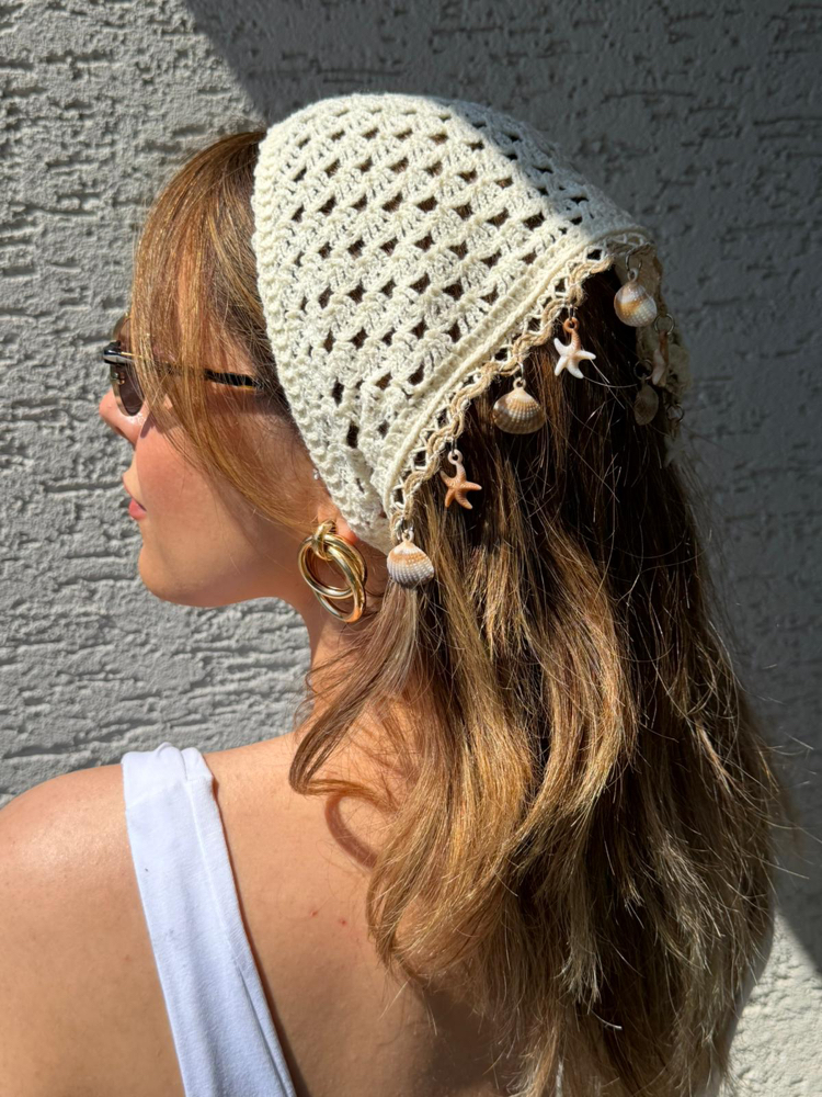 Deniz kabuklu Bandana & Kemer ✨