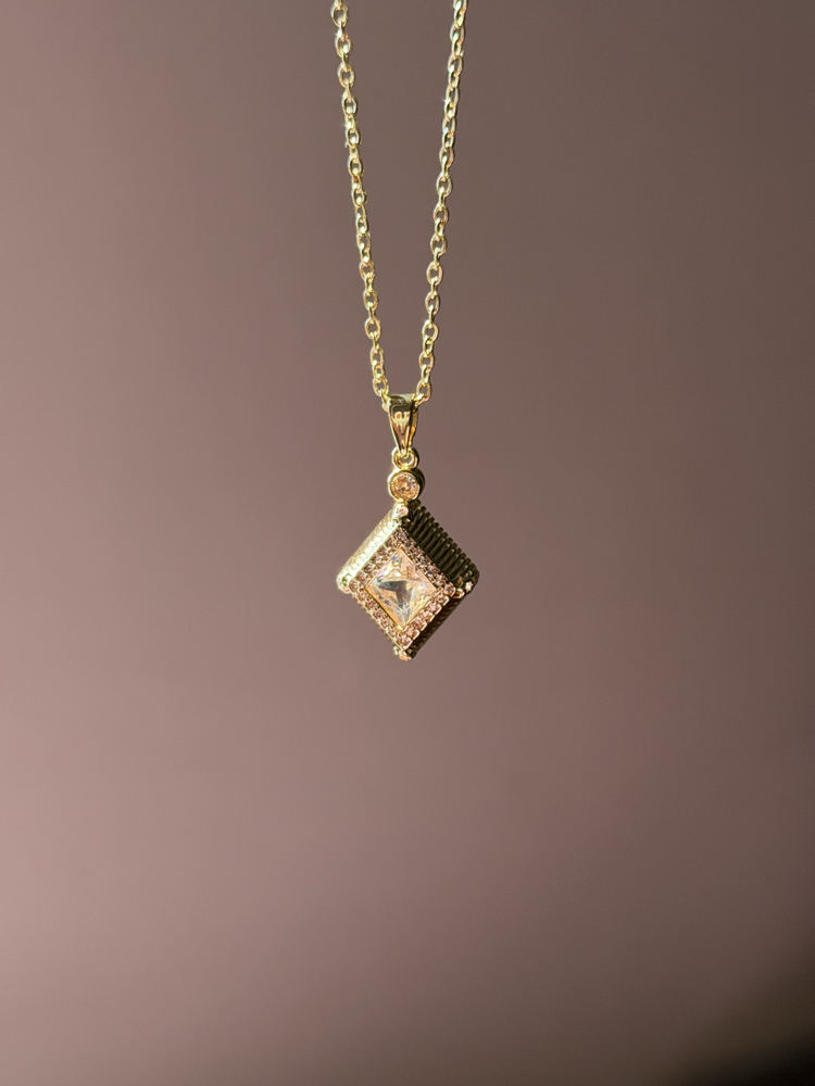 Vintage geometrik kolye | Çelik ✨