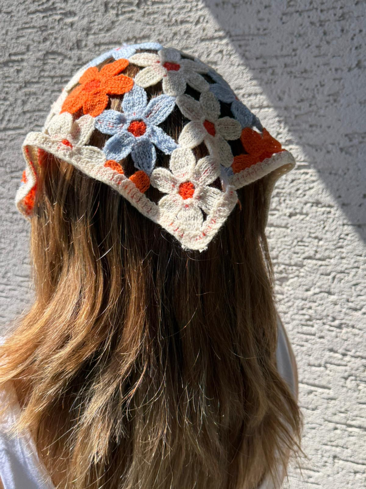 Renkli Çiçek Bandana & Kemer ✨