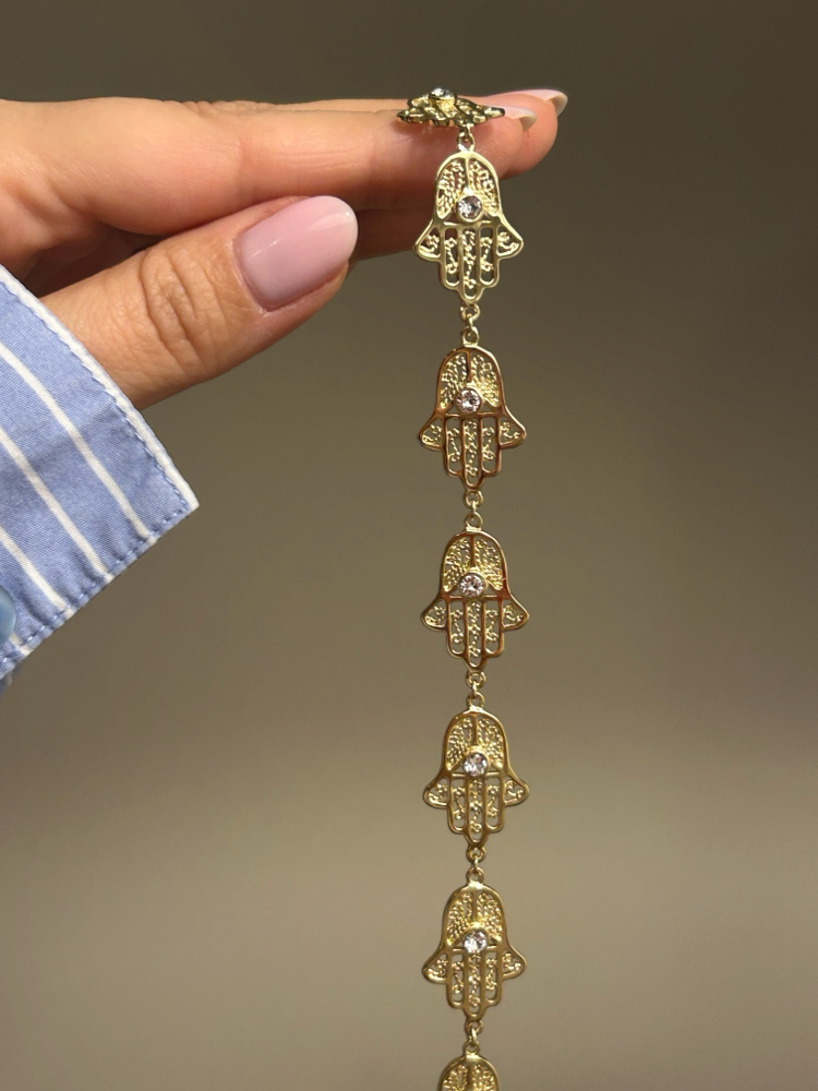 Hamsa Hand Bileklik 14K | Xuping 
