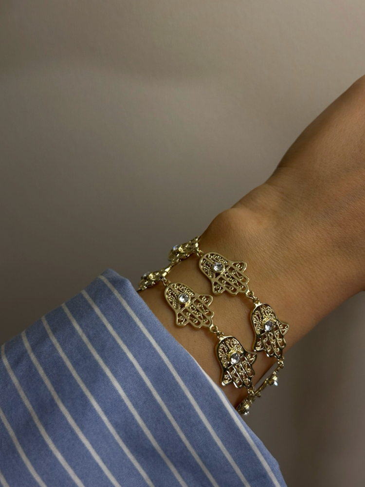 Hamsa Hand Bileklik 14K | Xuping 