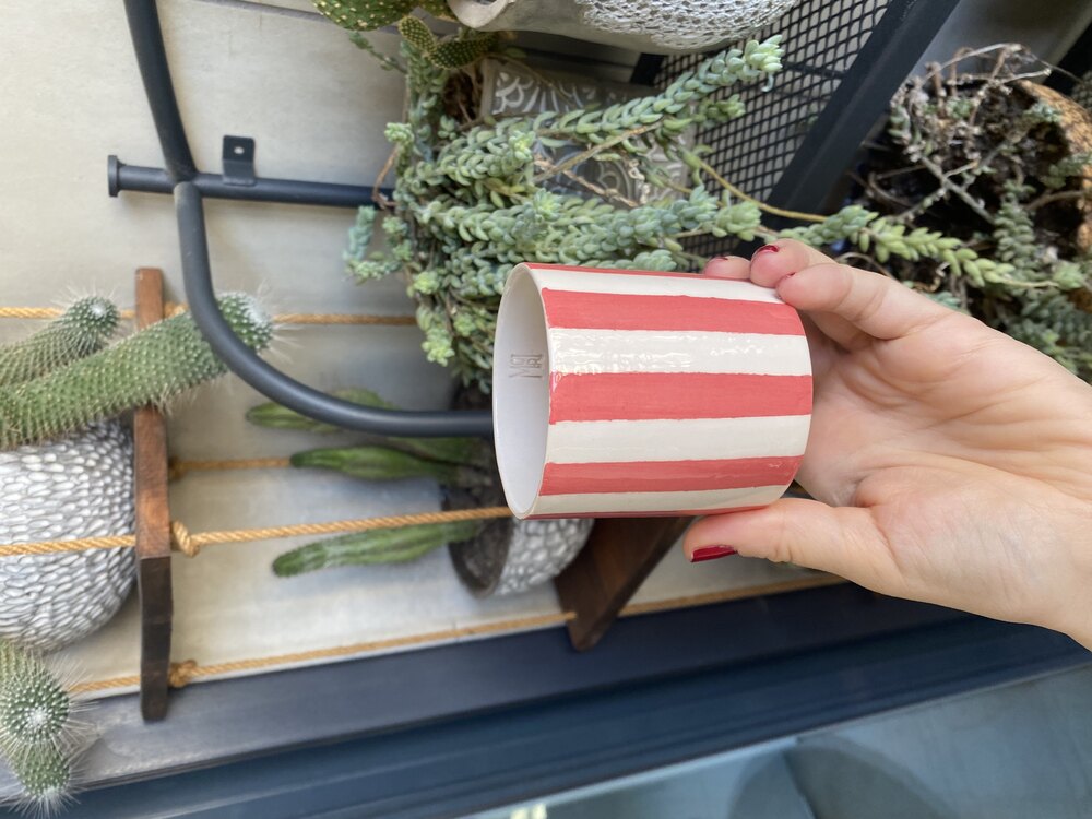 Red Striped Mug