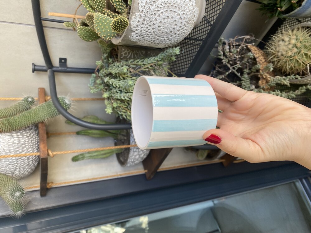 Blue Striped Mug