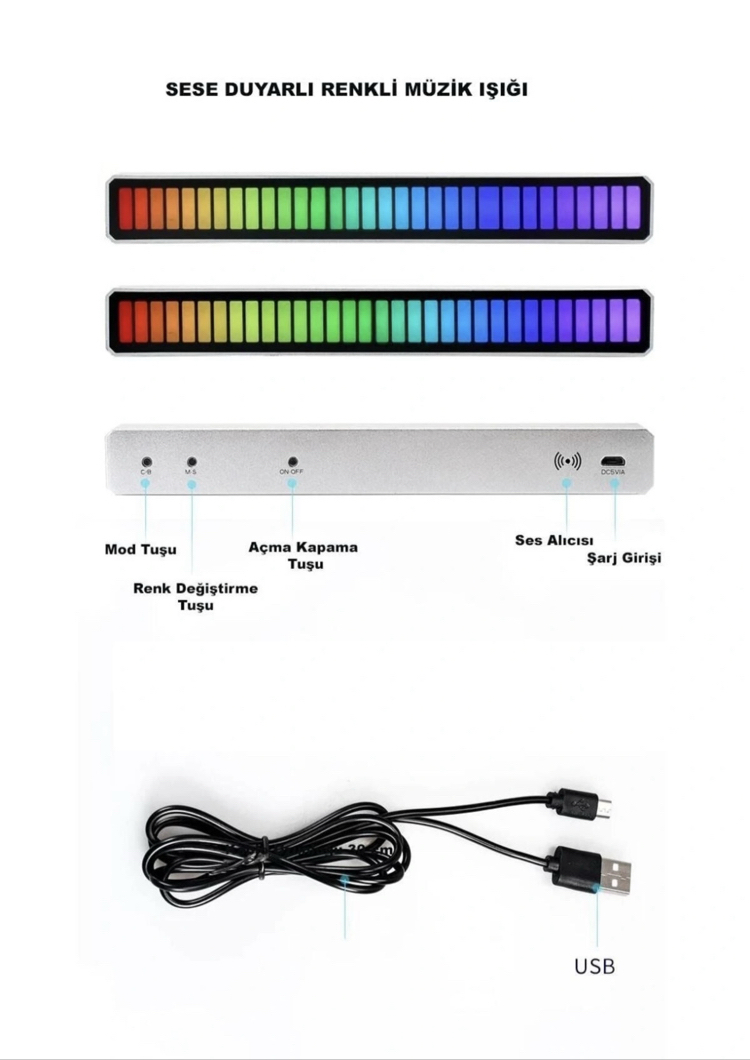 Rgb sese duyarlı ekolayzer