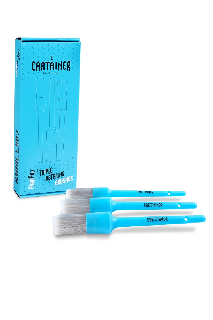 Cartainer 3’lü Sentetik Kimyasal Dayanıklı Fırça Seti