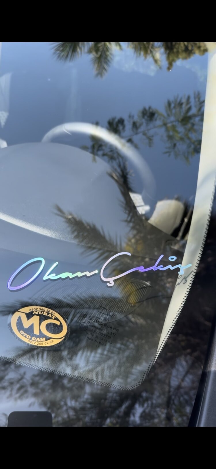 Ön cam imza Sticker 